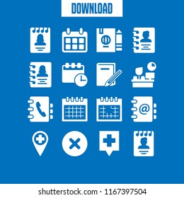 calendar icon. This set with agenda, cancel, diary and calendar tool vector icons for mobile and web