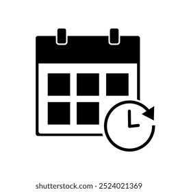 Calendar icon. time and date. Schedule icon.