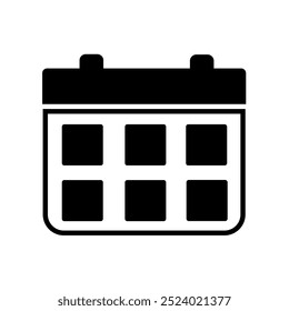 Icono de calendario. Hora y fecha. Icono de programación.
