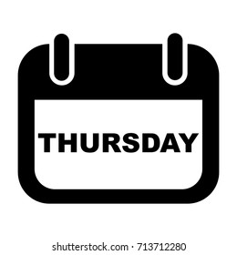 Calendar icon. icon with title of day of the week thursday.