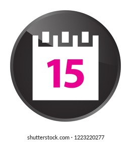 calendar icon for travel application or button for website, user interface design