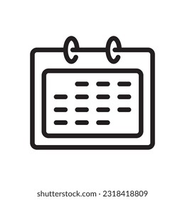 Calendar Icon In Trendy Design Vector Eps 10