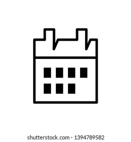 calendar icon trendy flat design 