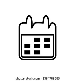 calendar icon trendy flat design 