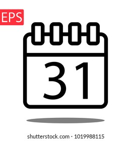 Calendar Icon in trendy flat style isolated on grey background. Calendar symbol for your web site design, logo, app,Vector illustration