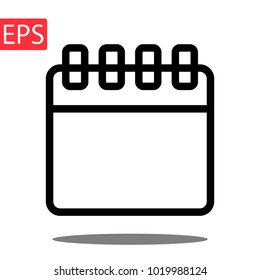 Calendar Icon in trendy flat style isolated on grey background. Calendar symbol for your web site design, logo, app,Vector illustration