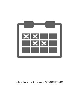 Calendar icon in trendy flat style isolated on white background. Symbol for your web site design, logo, app, UI. Vector illustration, EPS