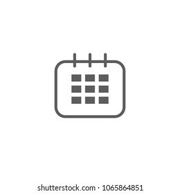 Calendar Icon in trendy flat style isolated on grey background. Calendar symbol for your web site design, logo, app, UI. Vector illustration, EPS10.