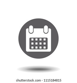 Calendar Icon in trendy flat style isolated on grey background. Calendar symbol for your web site design, logo, app, UI. Vector illustration.
