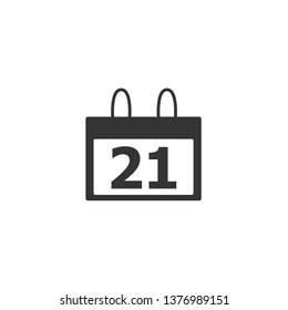 Calendar icon in trendy flat style isolated on background. Calendar icon page symbol for your web site design Calendar icon logo, app, UI , on white background Vector. - Vector - Vector
