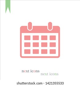 Calendar icon in trendy flat style . A symbol for your web site design, logo, app, UI. Vector illustration