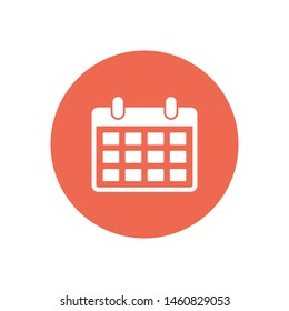 A calendar icon in trendy flat style . A symbol for your web site design, logo, app, UI. Vector illustration. The sign of a calendar. The symbol of a calendar.