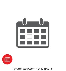 A calendar icon in trendy flat style . A sign of the calender for web site design, logo, app, UI. The symbol of a calendar. Vector illustration.