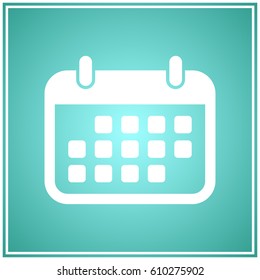 Calendar Icon in trendy flat style. Vector illustration, EPS10.
