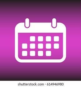 Calendar Icon in trendy flat style, EPS10.