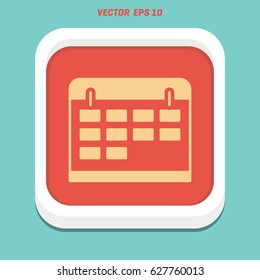 Calendar Icon in trendy flat style isolated on grey background. Calendar symbol for your web site design, logo, app, UI. Vector illustration