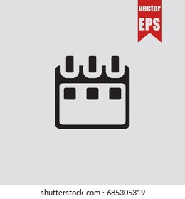 Calendar icon in trendy isolated on grey background.Vector illustration.