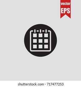 Calendar icon in trendy isolated on grey background.Vector illustration.