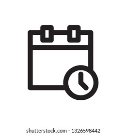 Calendar icon in trendy outline style design. Vector graphic illustration. Editable vector stroke. EPS 10.