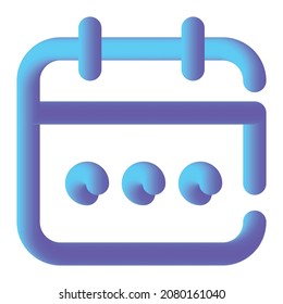 Calendar icon for UI design