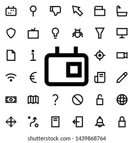 Calendar icon. Universal set of web for website design and development, app development