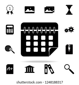 the calendar icon. University life icons universal set for web and mobile