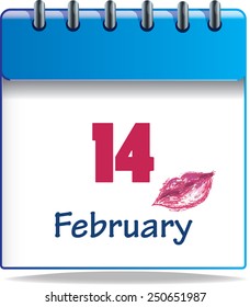 calendar icon for Valentine's. vector