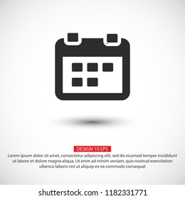 calendar  icon  vector 10 eps design