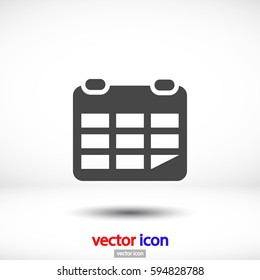 calendar icon. vector 10 EPS