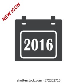 Calendar Icon Vector 2016 flat design style