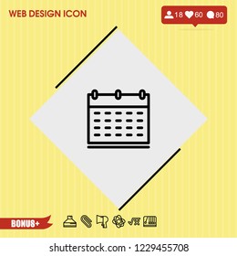 Calendar icon vector