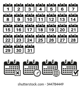 calendar icon, vector