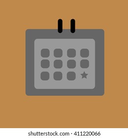 Calendar icon, vector
