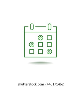  Calendar icon vector .