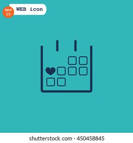  Calendar icon vector .
