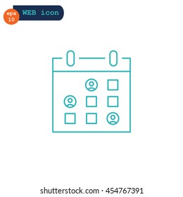  Calendar icon vector .