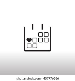  Calendar icon vector .