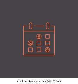  Calendar icon vector .