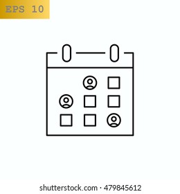  Calendar icon vector .