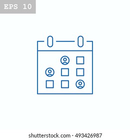  Calendar icon vector .