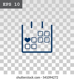 Calendar icon vector .