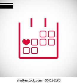  Calendar icon vector .