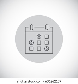  Calendar icon vector .