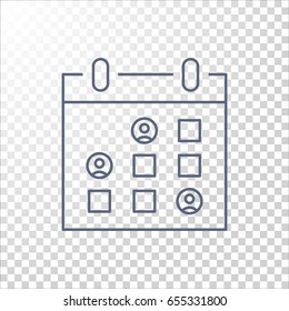  Calendar icon vector .
