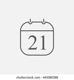 Calendar icon, vector, agenda 