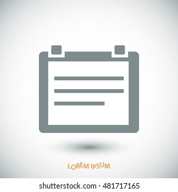Calendar icon, vector best flat icon, EPS