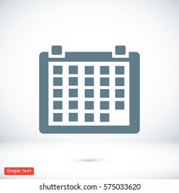 calendar icon, vector best flat icon, EPS