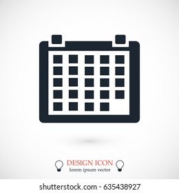 calendar icon, vector best flat icon, EPS