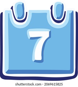Calendar icon vector blue blue calendar diary schedule