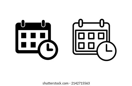 Kalendersymbol, Vektorgrafik. Kalanderzeichen und Symbol. Symbol planen